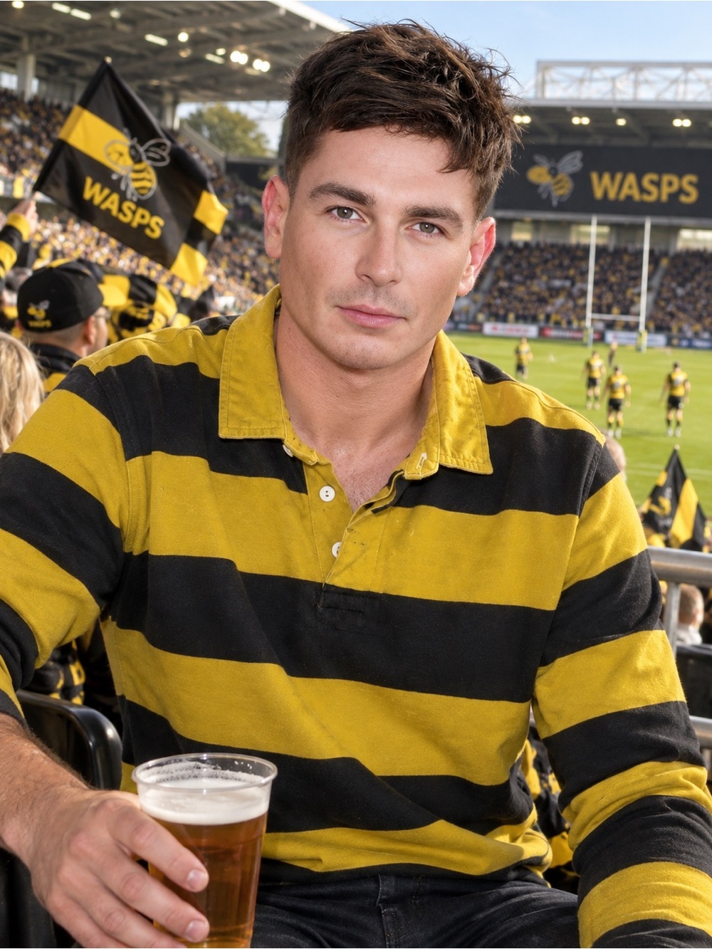 ❤️5 for $25❤️ - Old Navy rugby polo sweater worn in a film shoot